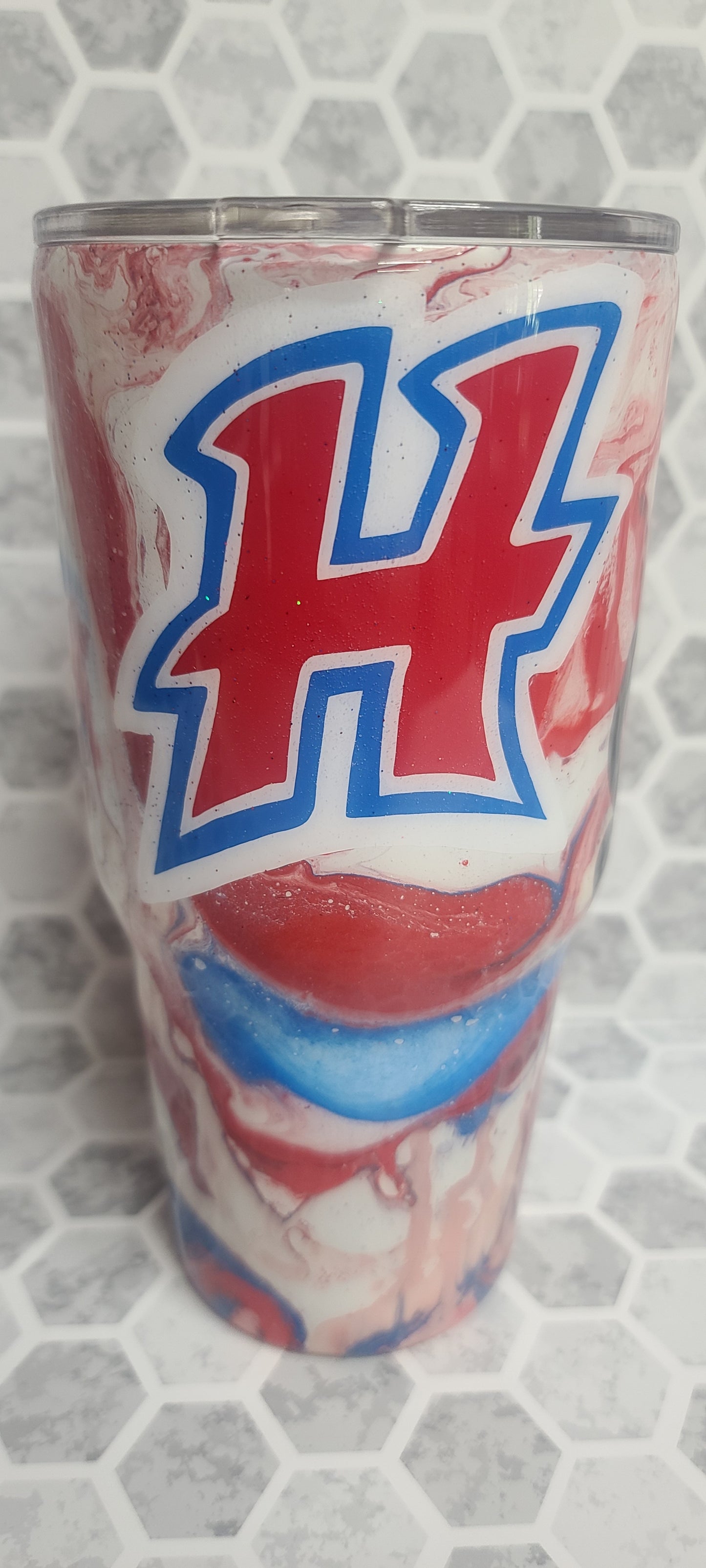 Red, White, & Blue Hydrodipped Tumblers