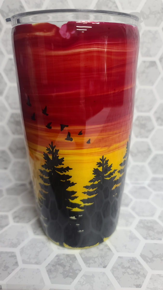 Deer/Sunset Alcohol Ink Swirl Tumblers – Froglevel Studios