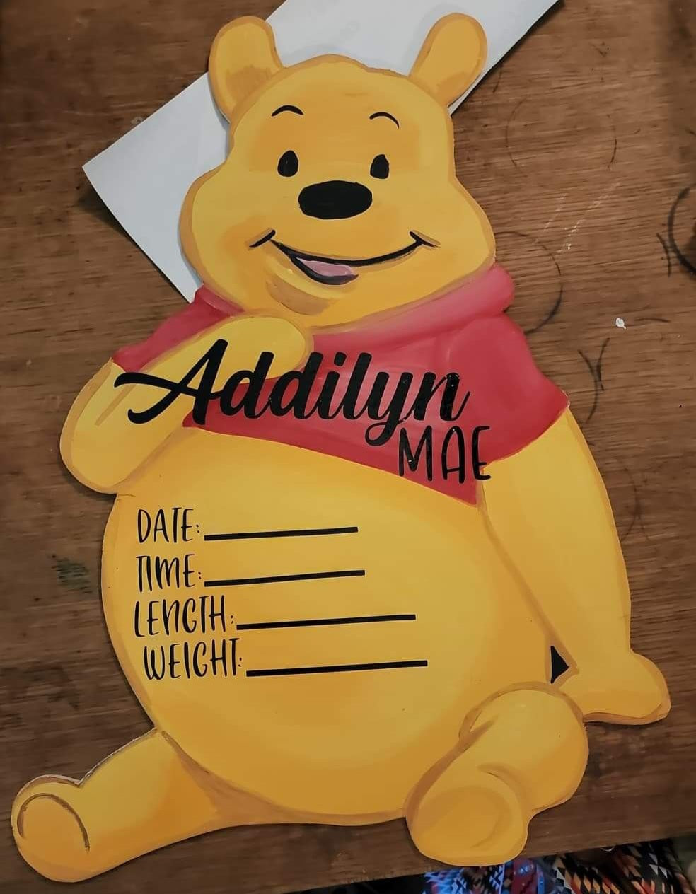 Handmade Hospital Door Hanger Pooh Bear