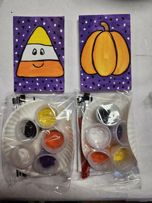 Candy Corn or Pumpkin Take & Paint Kit