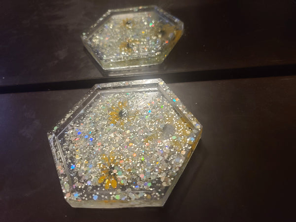 Glitter Daisy Coaster