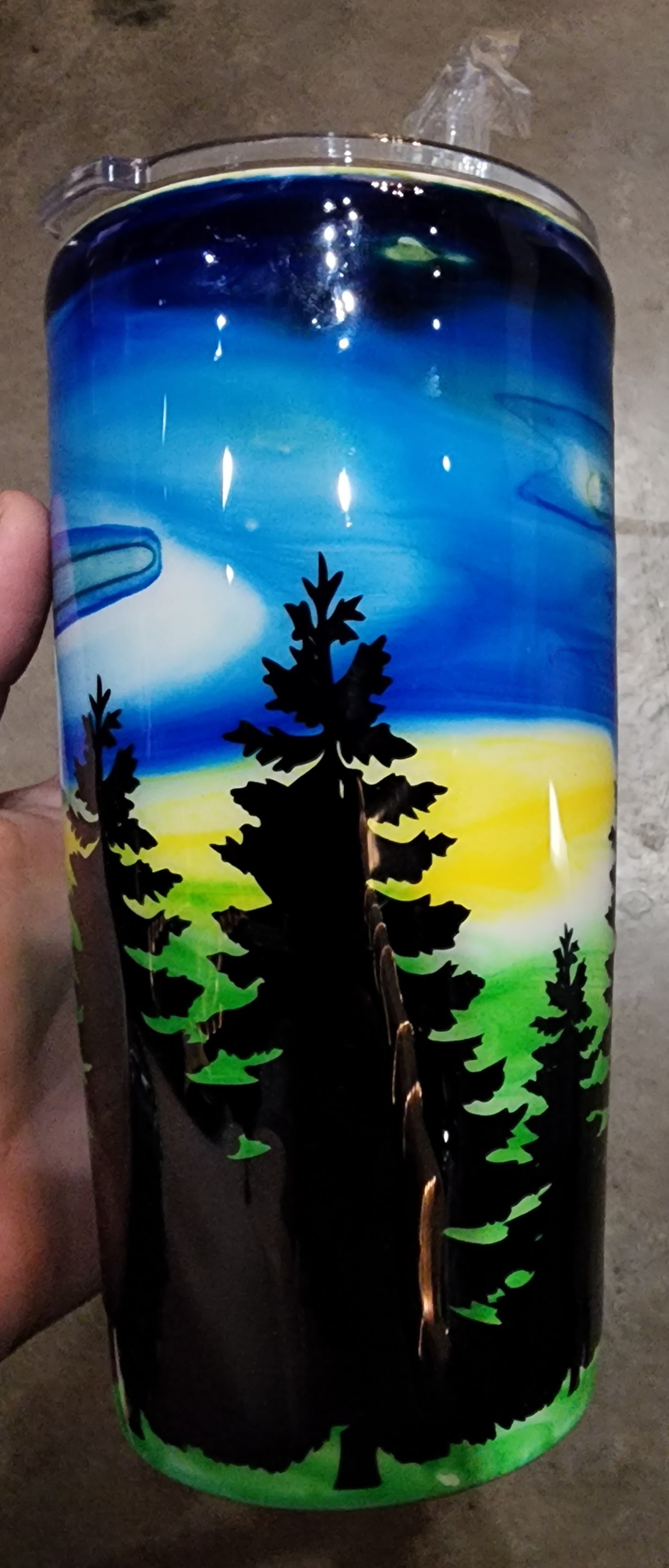 Mid-summer Day in the Wood Alcohol Ink Tumbler