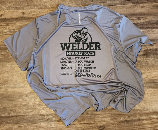 Welder Hourly Rate Tshirt