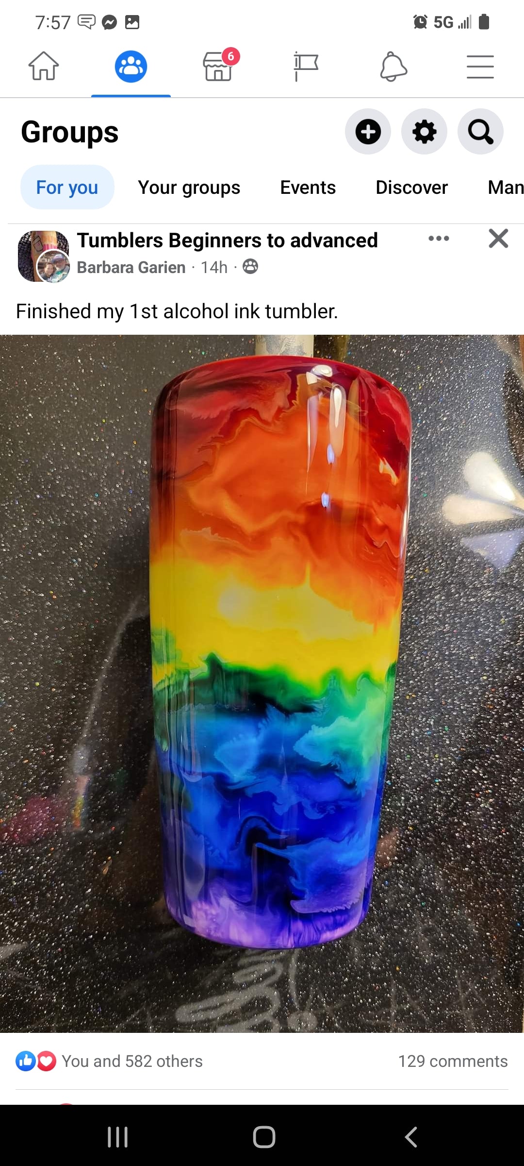 Rainbow Alcohol Ink Tumblers