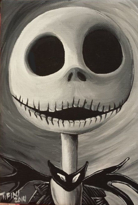 September Charcoal Drawing: Jack Skellington