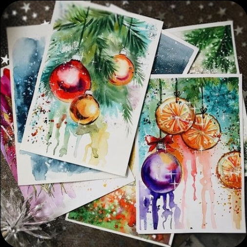 November Watercolor Christmas Cards Class