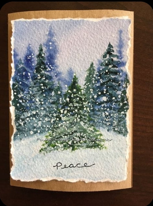 November Watercolor Christmas Cards Class